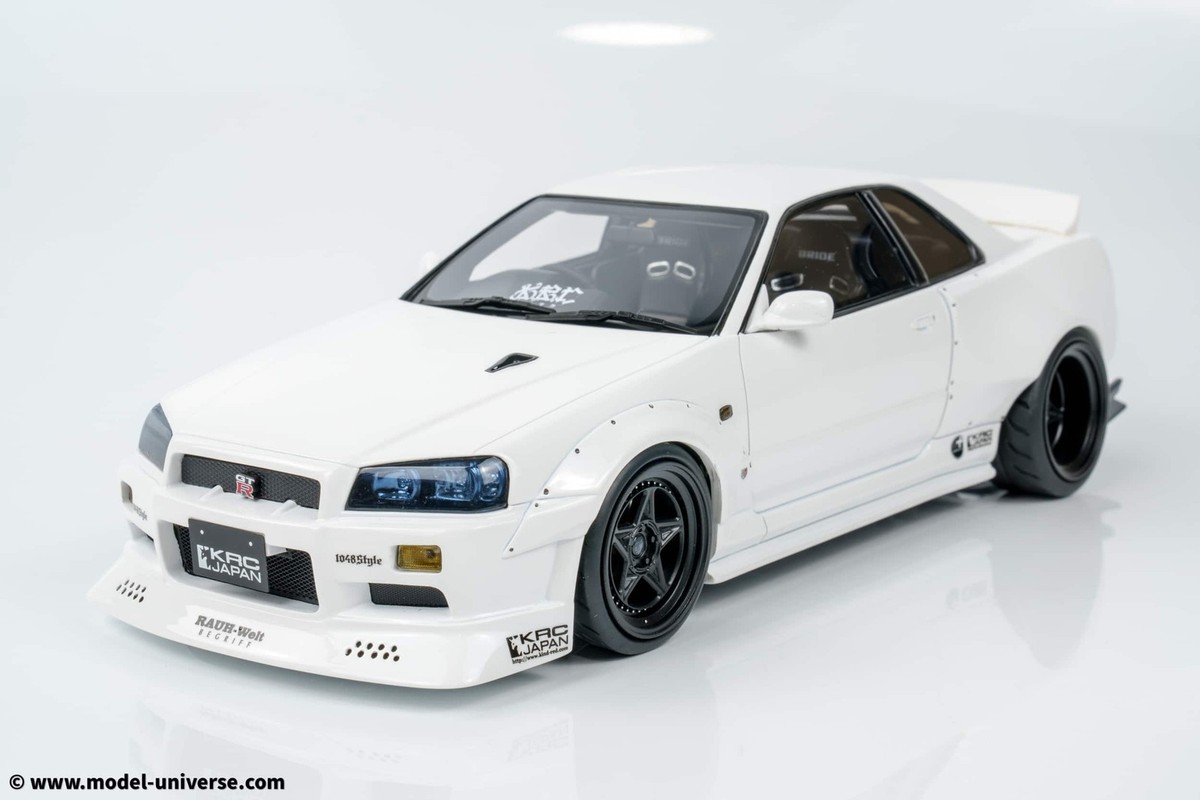 Otto Mobile - 1:18 Nissan Skyline GT-R (R34) KRC Body Kit Pearl