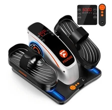 Under-Desk Elliptical Machine Portable Pedal Exerciser Adjustable Speed & Remote