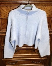 NWT Wild Fable Zip Front Crop Sweater Size S