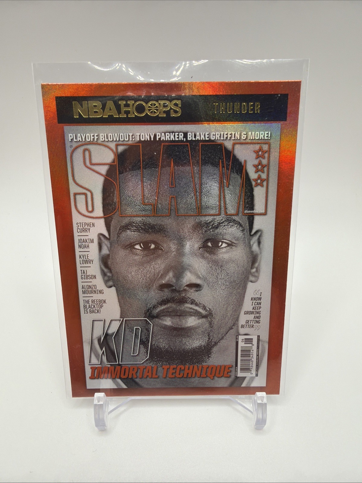2020-21 NBA Hoops Kevin Durant Slam Holo Foil