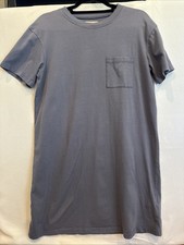 Madewell Sz S Women Cotton Tee Shirt Dress Slate Blue Grey