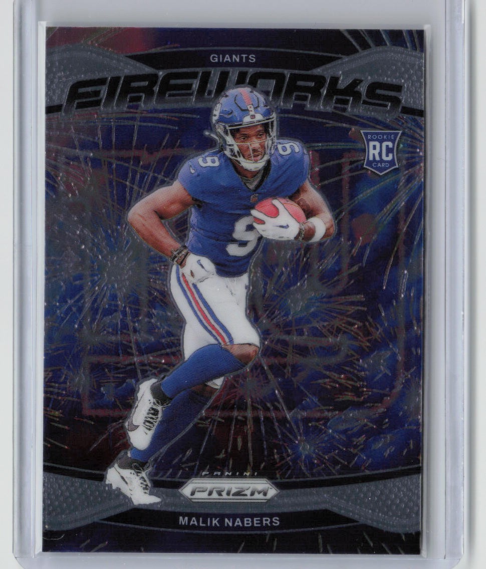 2024 Panini Prizm #21 Malik Nabers Fireworks