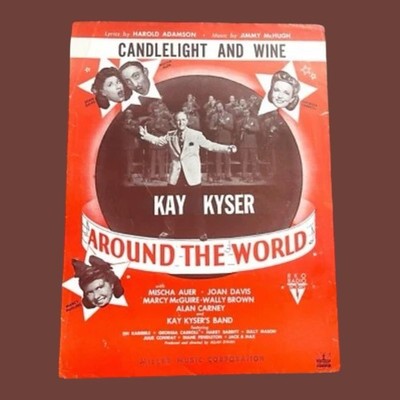 Candlelight and Wine Sheet Music Kay Kyser Big Band RKO Film Around World 1934