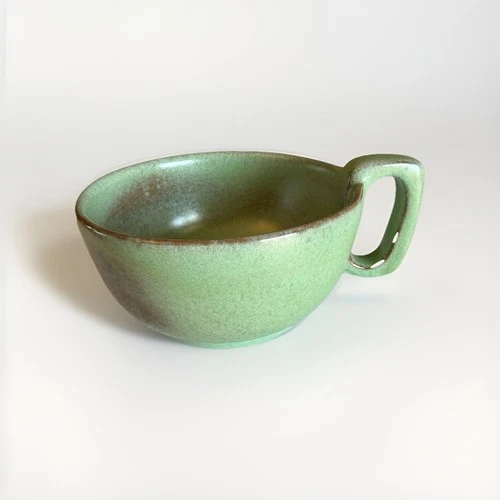 Vintage Prairie Green Frankoma 4SC Mug Cup Soup Bowl 5"