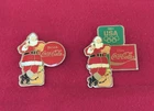 *VINTAGE*  1984 USA Olympics Coca-Cola SANTA CLAUS Pins Lot of 2