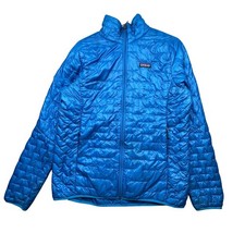 Patagonia 84070 Micro Puff Blue Jacket Womens XL Full Zip Puffer Water Repellent