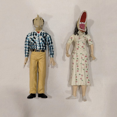 Beetlejuice Adam and Barbara Action Figures RARE Vintage 2001 NECA Toys Burton