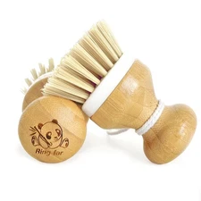 New Best Bamboo Dish Brush,Bamboo Scrub Brush for Bishes Pots Pans Kitchen Sink