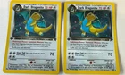 2 Pokemon 2000 Team Rocket - Dark Dragonite - Rare 1st Edition LP - #5/82 Cards!