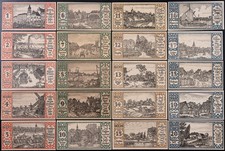 BERLIN 1921  Neighborhoods of Berlin  20x50 Pfennig Complete Set German Notgeld