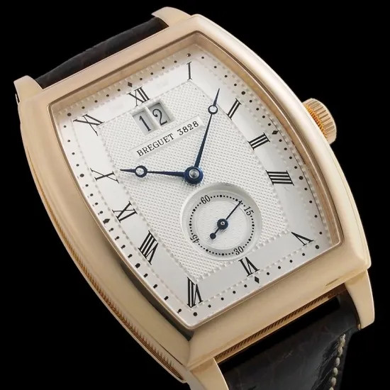 Breguet Heritage Tonneau Cambre Large Date 5480BA/12/996 18KPG Leather #SU028