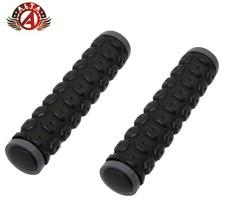 ALTA M.T.B Octagon Black Textured Rubber 7/8" 130mm Anti-Slip Grips w/End Plugs.