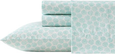 Laura Ashley Full Size Sheet Set, Soft Lightweight Cotton Percale Bedding wi