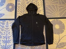 HAGLOFS Soft Shell Jacket Black M Stretch Lightweight Fleece Pocket