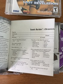 Tomb Raider Chronicles and Tomb Raider Last Revelation for Sega Dreamcast! Ex!