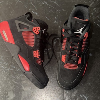 Jordan Air Jordan 4 Retro Red Thunder Black Red Sneaker Mid Top Men's CT8527-016