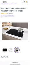 Image of MIELE KM7373FL 80 cm Electric Induction Smart Hob - Black