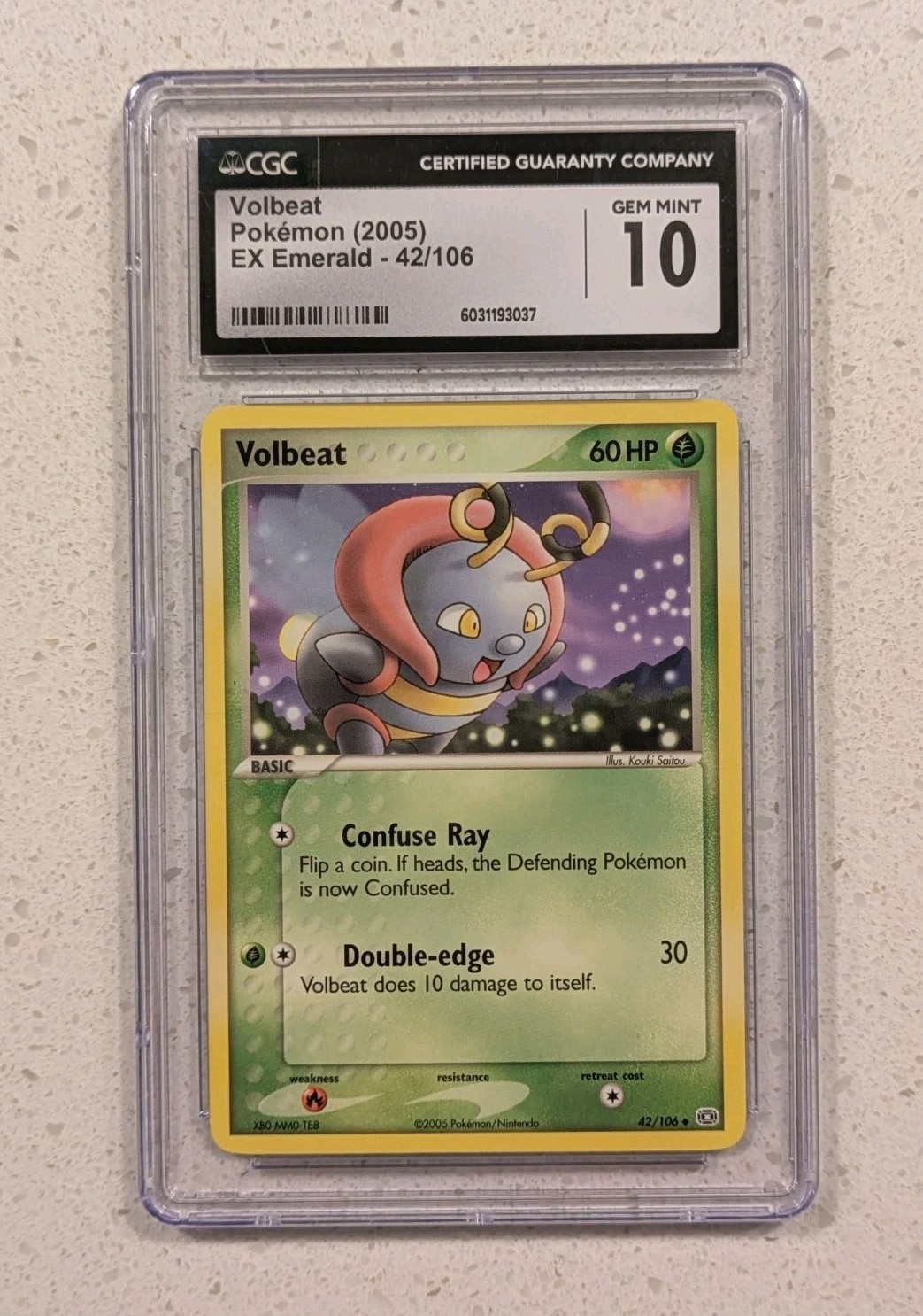 Volbeat 2005 EX Emerald Pokemon Card 42/106 - CGC 10