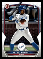 Dylan Campbell 2023 1st Bowman Draft #BD-181 Los Angeles Dodgers ROOKIE RC