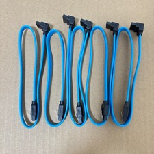 5pcs 40cm SATA 3.0 Cable SATA3 III 6GB/s Right Angle SSD Hard Drive  Blue