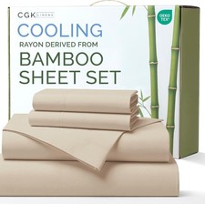 Sheets Queen Size - Cooling Sheets for Queen - 100 Rayon Derived from Bamboo...