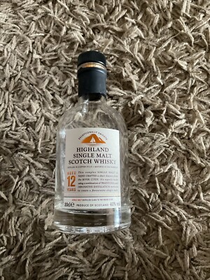 Empty Highland Single Malt 20cl Whisky Bottle Aged 12 Years