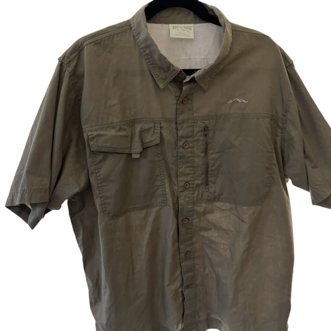 Rustic Ridge Mens XXL Short Sleeve Vented Fishing Shirt