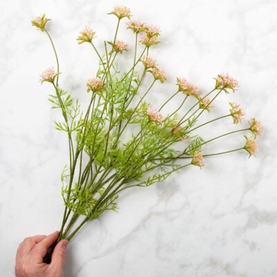 Light Pink Artificial Yarrow 22'' Decorative Floral Bush