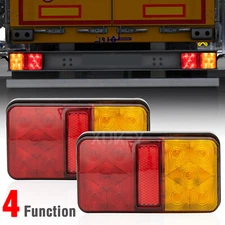 2x Rear Trailer Tail Light Boat Marker Truck RV Waterproof Indicator Turn Signal