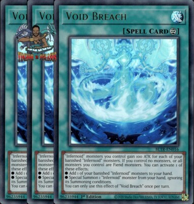 Yugioh! 3x Void Breach BLTR-EN016 Ultra Rare 1st Ed NM