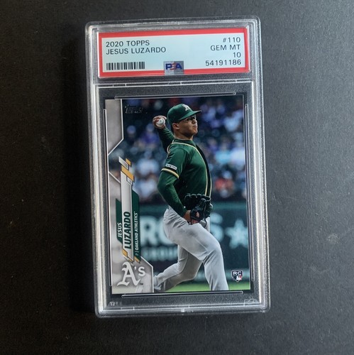 2020 Topps Jesus Luzardo #110 gem mint PSA 10 Rookie card RC - Picture 2 of 5