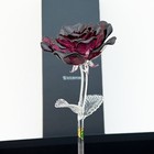 NEW Waterford Crystal Fleurology Rose in PLUM Purple Color 15" Sculpture NIB