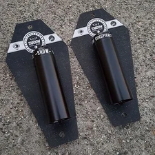1 PAIR OF SHADOW LITTLE ONES PEGS BLACK 4.33" LONG BMX BIKE PEG PRIMO CULT FIT