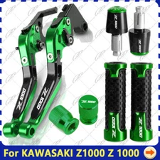 CNC Handle Grips Cap Brake Clutch Levers Set For KAWASAKI Z1000 Z 1000 2007-2016