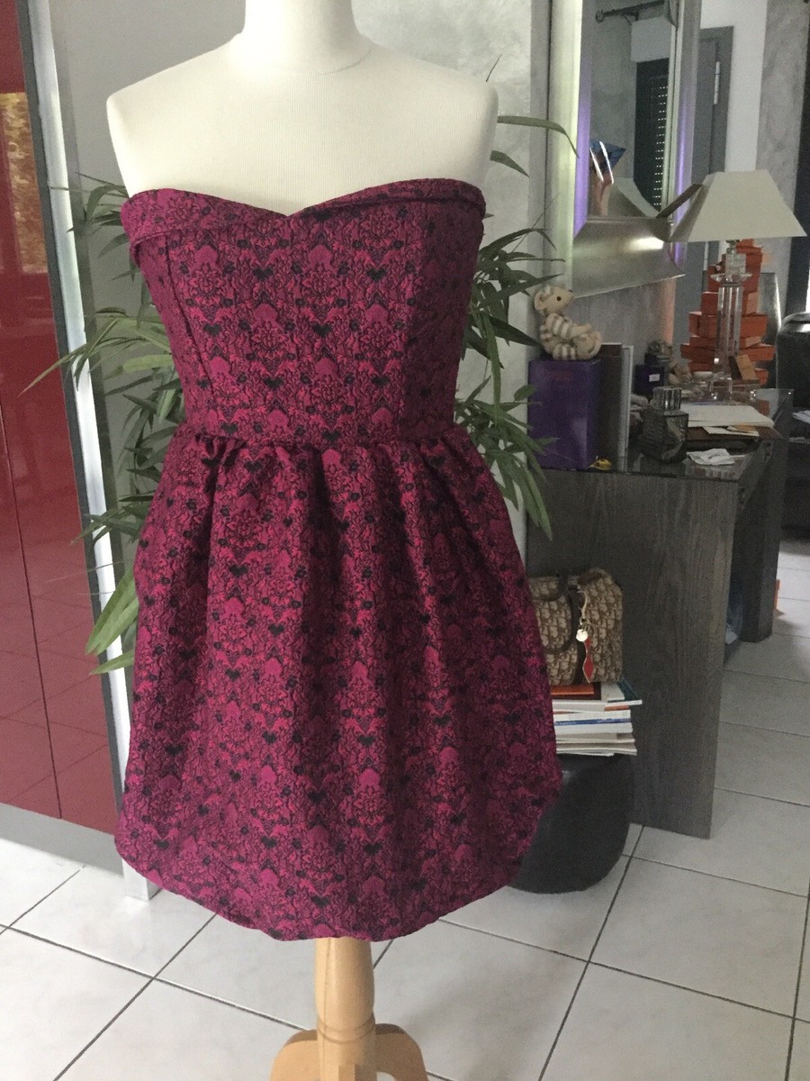 Robe Bustier NAF NAF - Taille 40 - Rose Pivoine - Neuve Avec étiquettes - Style Robe De Bal
