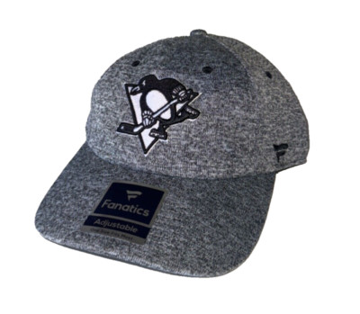 Fanatics Pittsburgh Penguins Strapback Adjustable Buckle Hat Cap Gray