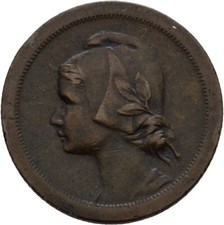 Portugal 10 Centavos 1926 Bronze 4g Original Coin #HEB570