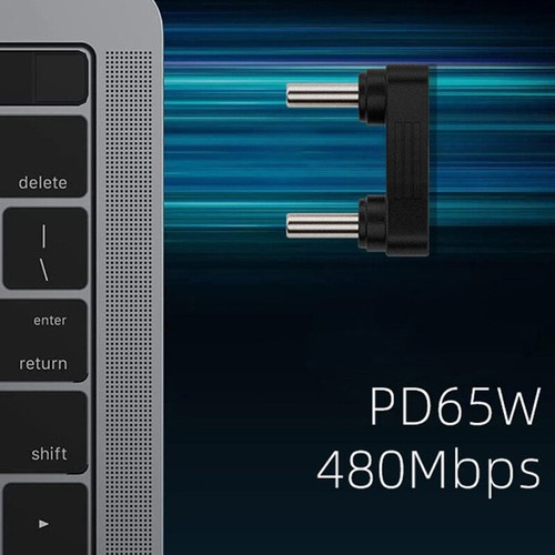 Type-C 180 Degree Angled Adapter, U Shape Male to Male Charging Power Adaptor - Zdjęcie 2 z 6