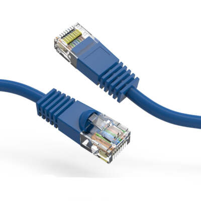 8Ft CAT5E UTP Ethernet Network Booted Cable Blue
