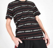 NEW MEN'S ADIDAS ORIGINALS TAPE LABEL TREFOIL TEE SHIRT SIZE LARGE H07342