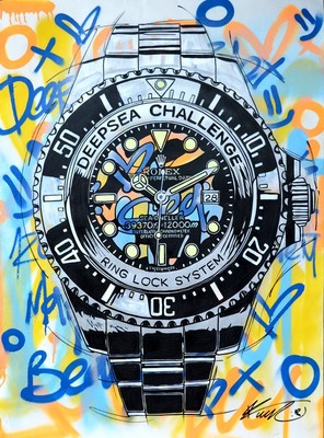 Frank Banda ''Deep Sea Challenge'' Acrylic on Canvas Art COA Certification