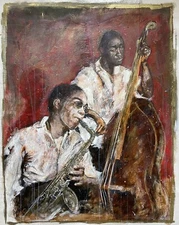 Jazz III by Marta Wiley **ORIGINAL** Oil / Mixed Media Large Painting - Signed
