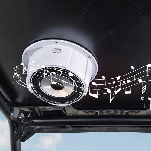 1 Pc 6.5" White Angled Speaker Enclosures Boxes Pods Mount Door Kick Panel Deck - Picture 2 of 10