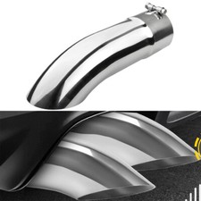 Universal 4 Inlet Exhaust Tip 4 Outlet 15 Long Truck Rear Tailpipe Turn-down