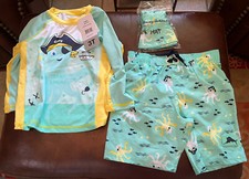 NWT Tommy Bahama size 3T boys mint green octopus Swimsuit 3 piece Set