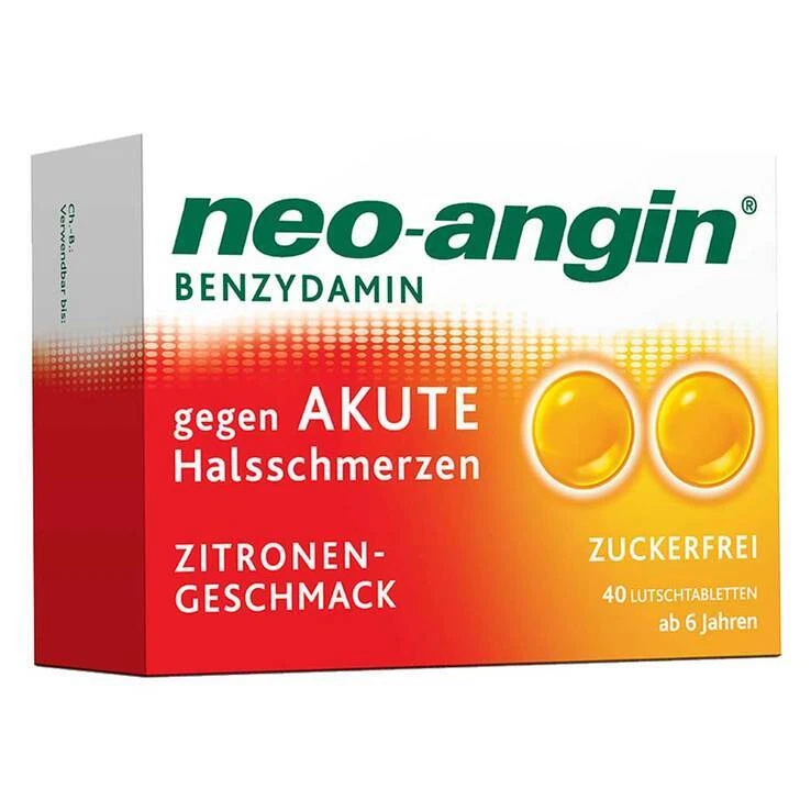NEO ANGIN neo-angin Benzydamin gegen akute Hasschmerzen Zitrone · 40 St · PZN 17250066