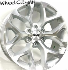 20 Silver Snowflake Oe 5668 Replica Sfo Wheels Fits 2024 Gmc Sierra 6x5.5 24 20 Silver Snowflake Oe 5668 Replica Sfo Wheels Fits 2024 Gmc Sierra 6x5.5 24