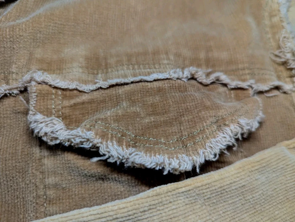 Chaqueta LAZER JEANS Pana MARRÓN CARAMELO FLECOS Abotonados Juniors Talla Grande Foto 4 de 4