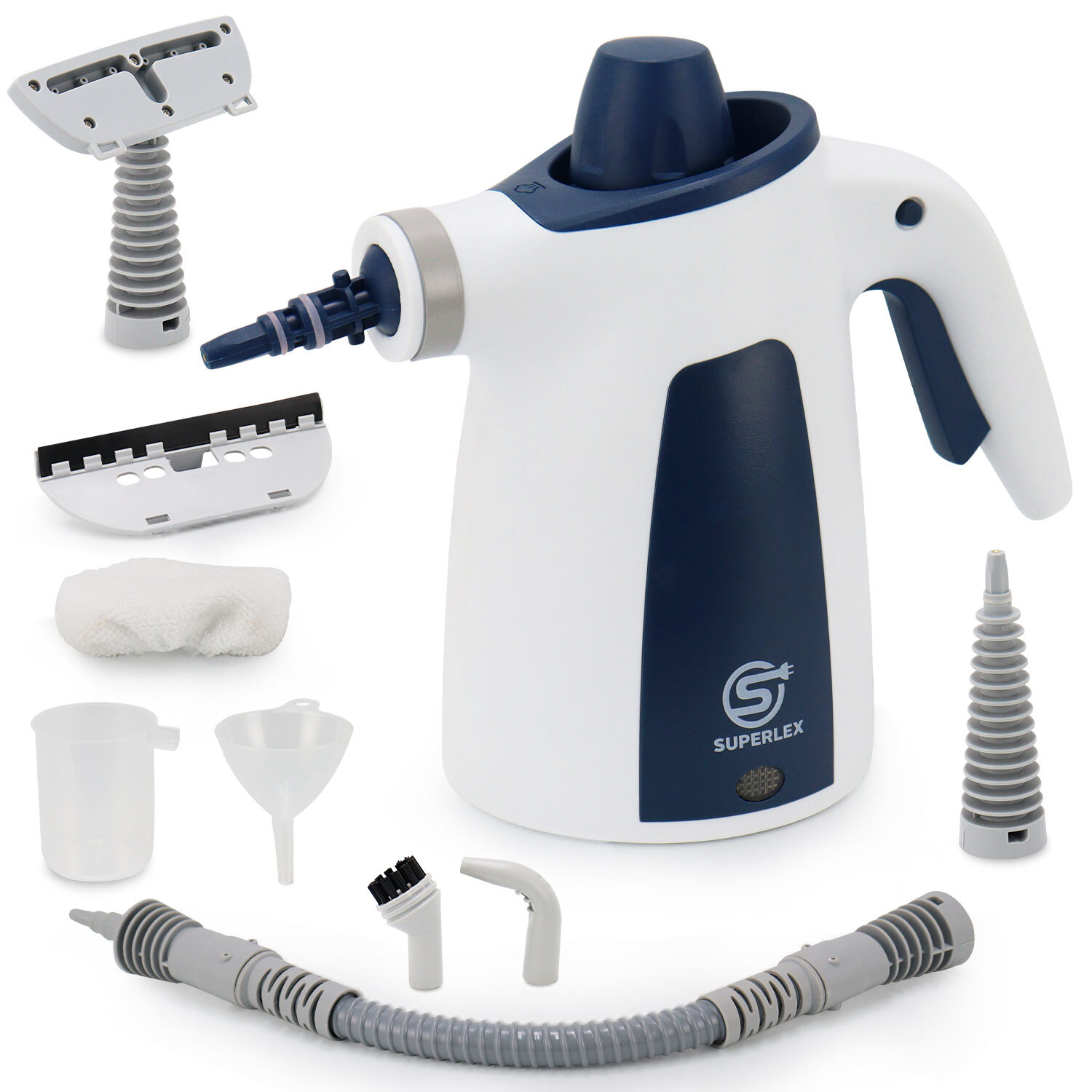 Electric HandHeld Steam Cleaner Multipurpose Steamer with 9