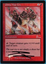 Ghitu War Cry FOIL Urza's Legacy NM Red Uncommon SIGNED CARD (409394) ABUGames